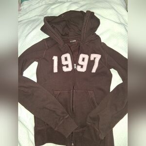 Hollister Dark Brown Hoodie with 1997 Design FINAL PRICE DROP BEFORE GIVING AWAY